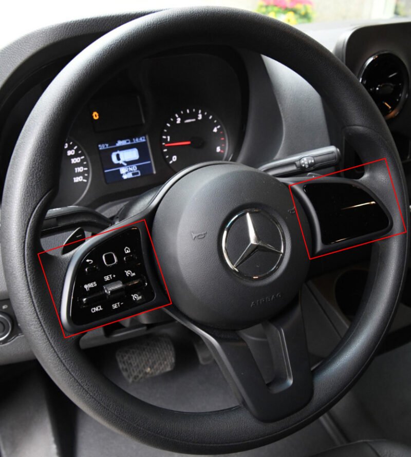 MERCEDES BENZ SPRINTER Steering wheel CONTROL BUTTONS SWITCH + cover A9079057704