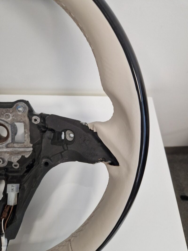 Mercedes-Benz OEM W223 S-Class 2021+ Wood Steering Wheel Beige Rim