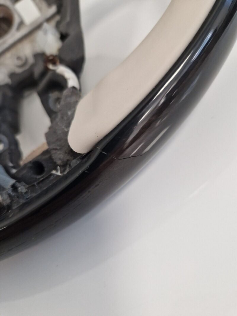 Mercedes-Benz OEM W223 S-Class 2021+ Wood Steering Wheel Beige Rim