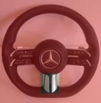 MERCEDES-BENZ 20-21 AMG OEM STEERING WHEEL LOWER COVER SILVER TRIM