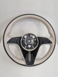 Mercedes W223 W213 2021+ MAYBACH Beige Leather & Black Piano Wood Steering Wheel