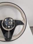 Mercedes W223 W213 2021+ MAYBACH Beige Leather & Black Piano Wood Steering Wheel