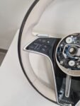 Mercedes W223 W213 2021+ MAYBACH Beige Leather & Black Piano Wood Steering Wheel