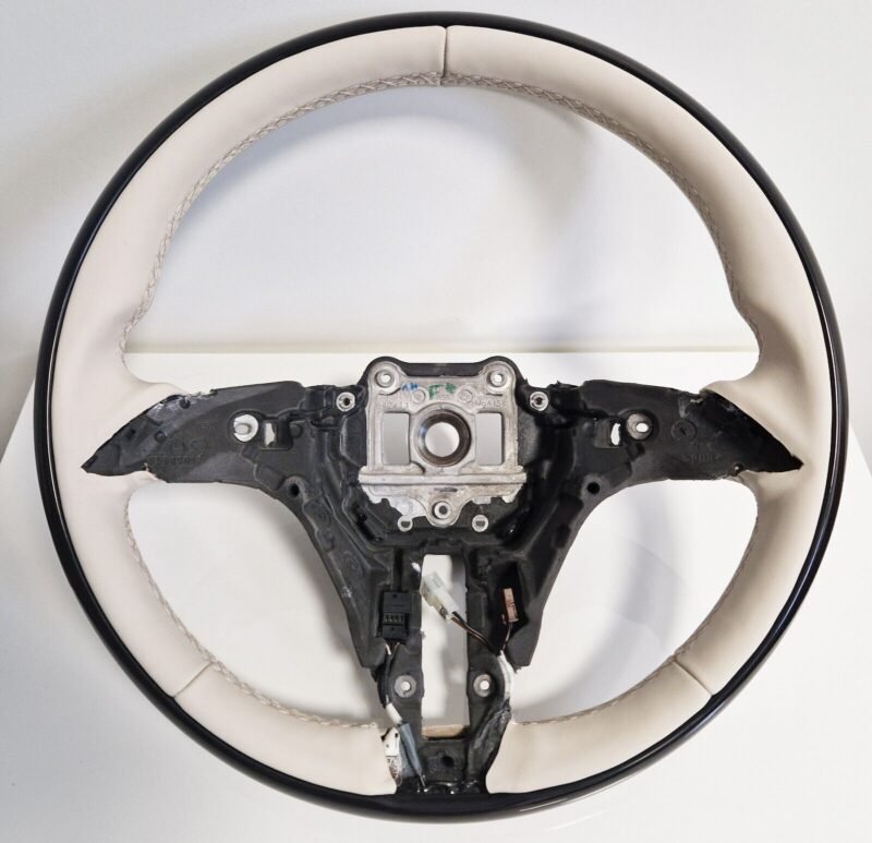 Mercedes-Benz OEM W223 S-Class 2021+ Black Piano Wood Beige Steering Wheel Rim